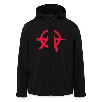 Anarchy__V001 - Men’s Recycled Softshell Jacket by Stanley/Stella - black - Front - AI Model Male 185 light (185cm)