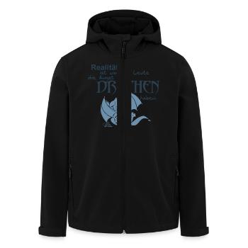 Realität ist... - Recycelte Männer Softshell-Jacke von Stanley/Stella - Schwarz - Vorne - AI Model Male 185 light (185cm)