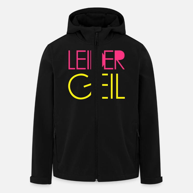 Leider Geil - Recycelte Männer Softshell-Jacke von Stanley/Stella - Schwarz