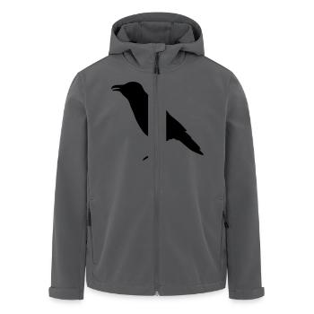 Crow - Men’s Recycled Softshell Jacket by Stanley/Stella - black - Front - AI Model Male 185 light (185cm)