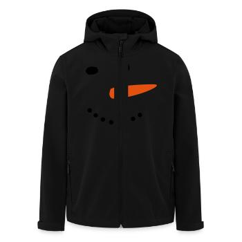 Snowman Winter Christmas - Men’s Recycled Softshell Jacket by Stanley/Stella - black - Front - AI Model Male 185 light (185cm)