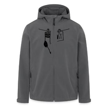 Lost & Found | Lost | Socken | Partnerlook - Recycelte Männer Softshell-Jacke von Stanley/Stella - Schwarz - Vorne - AI Model Male 185 light (185cm)