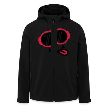 ski_brille_smiley_yx2 - Recycelte Männer Softshell-Jacke von Stanley/Stella - Schwarz - Vorne - AI Model Male 185 light (185cm)