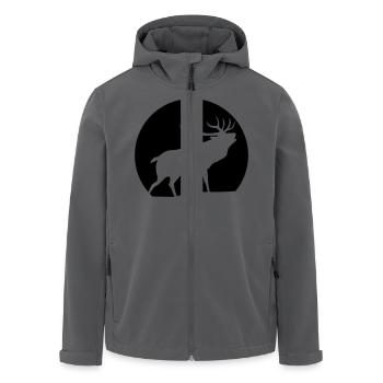 Deer - Men’s Recycled Softshell Jacket by Stanley/Stella - black - Front - AI Model Male 185 light (185cm)