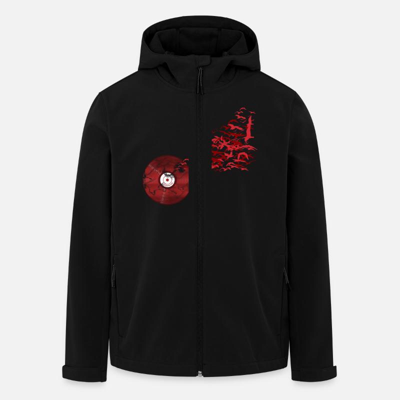 Oiseaux de vinyle - Veste softshell homme en polyester recyclé Stanley/Stella - noir