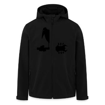 The metalheads Crow - Men’s Recycled Softshell Jacket by Stanley/Stella - black - Front - AI Model Male 185 light (185cm)