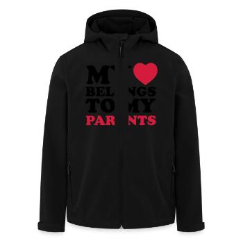 MHBTM parents - Men’s Recycled Softshell Jacket by Stanley/Stella - black - Front - AI Model Male 185 light (185cm)