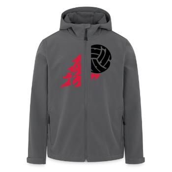 volleyball_fire_ga2 - Veste softshell homme en polyester recyclé Stanley/Stella - noir - Devant - AI Model Male 185 light (185cm)