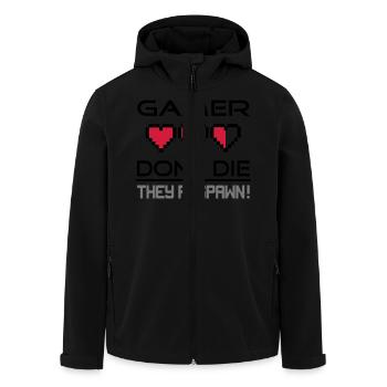 gamer dont die - Recycelte Männer Softshell-Jacke von Stanley/Stella - Schwarz - Vorne - AI Model Male 185 light (185cm)