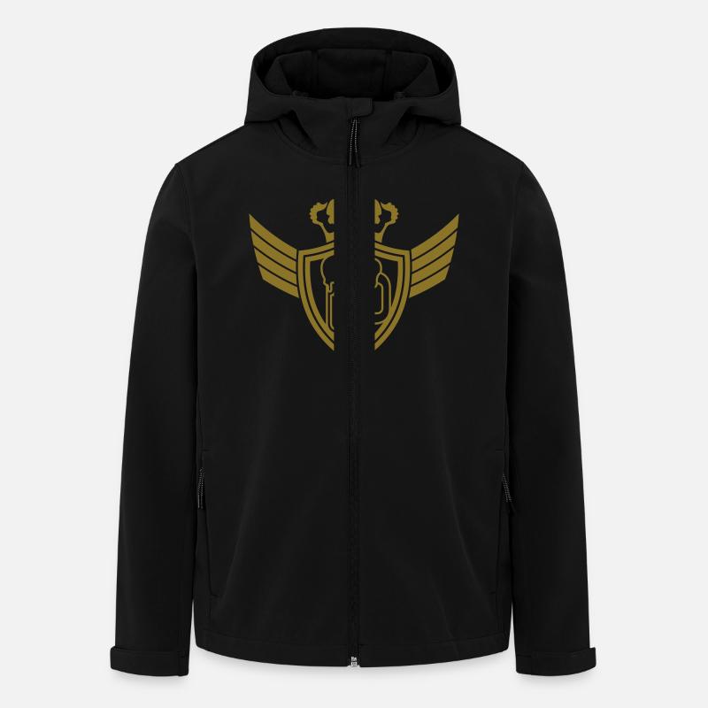 Beer Blazon Logo - Recycelte Männer Softshell-Jacke von Stanley/Stella - Schwarz