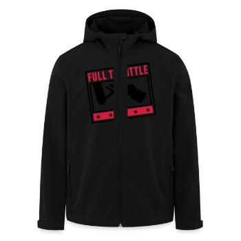 full_throttle_pi2 - Men’s Recycled Softshell Jacket by Stanley/Stella - black - Front - AI Model Male 185 light (185cm)