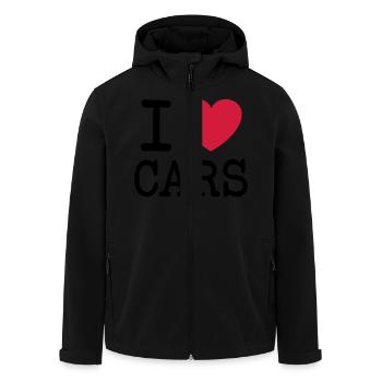 I love cars - Men’s Recycled Softshell Jacket by Stanley/Stella - black - Front - AI Model Male 185 light (185cm)