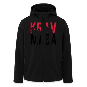 Krav Maga mit Kämpfern - Recycelte Männer Softshell-Jacke von Stanley/Stella - Schwarz - Vorne - AI Model Male 185 light (185cm)