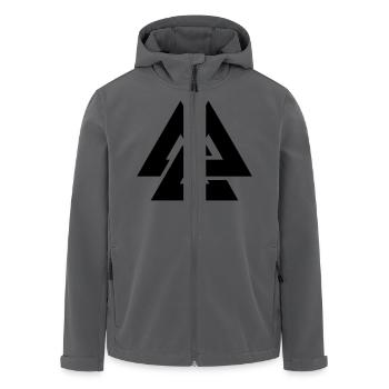 Valknut Wikinger skandinavisches Symbol von Odin - Recycelte Männer Softshell-Jacke von Stanley/Stella - Schwarz - Vorne - AI Model Male 185 light (185cm)