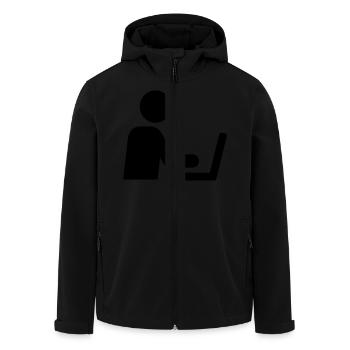 Computer - Men’s Recycled Softshell Jacket by Stanley/Stella - black - Front - AI Model Male 185 light (185cm)