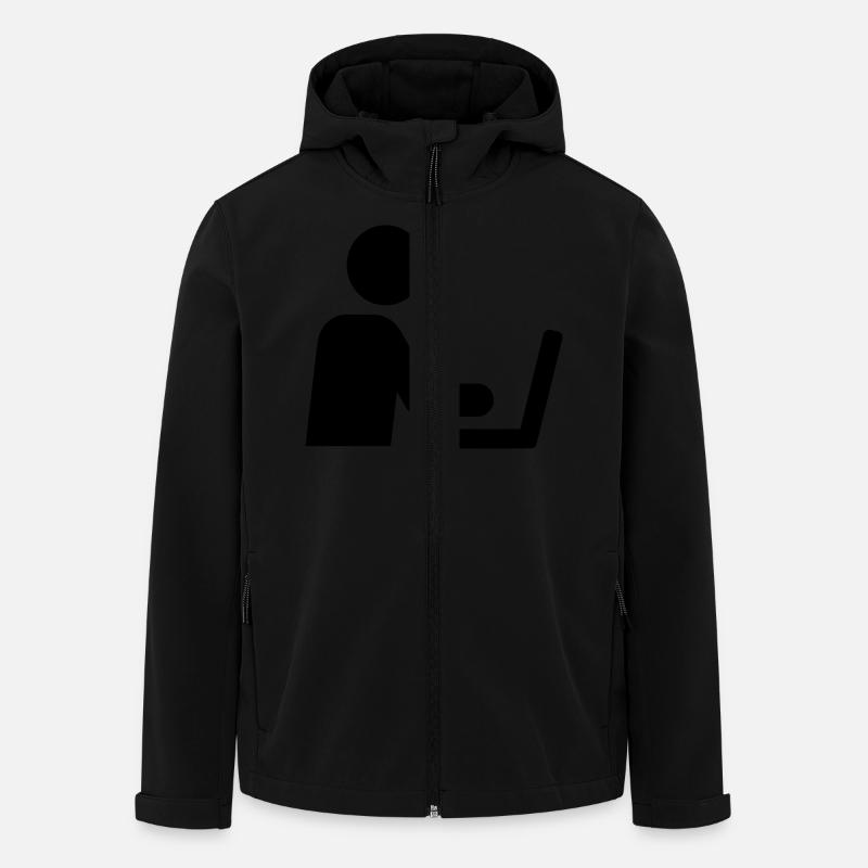 Ordinateur - Veste softshell homme en polyester recyclé Stanley/Stella - noir