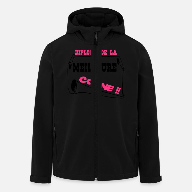 Diplôme de la meilleure copine - Men’s Recycled Softshell Jacket by Stanley/Stella - black