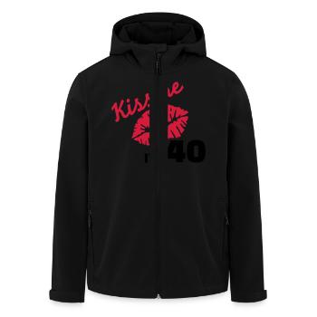 Kiss me 40 Anniversaire - Veste softshell homme en polyester recyclé Stanley/Stella - noir - Devant - AI Model Male 185 light (185cm)
