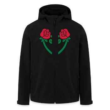 Coeur de fleur de rose 3c - Veste softshell homme en polyester recyclé Stanley/Stella - noir - Devant - AI Model Male 185 light (185cm)