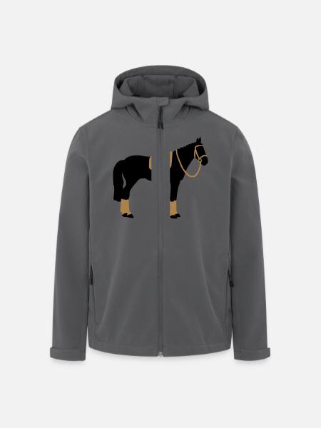 Pferd - Recycelte Männer Softshell-Jacke von Stanley/Stella - Schwarz