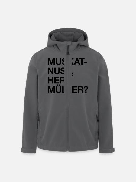 Muskatnuss, Herr Müller? - Recycelte Männer Softshell-Jacke von Stanley/Stella - Schwarz