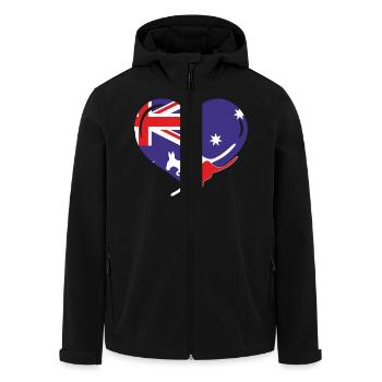 i love australia, australian heart - Recycelte Männer Softshell-Jacke von Stanley/Stella - Schwarz - Vorne - AI Model Male 185 light (185cm)
