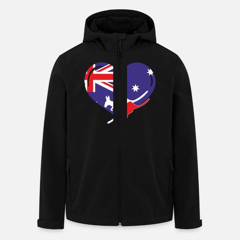 i love australia, australian heart - Recycelte Männer Softshell-Jacke von Stanley/Stella - Schwarz