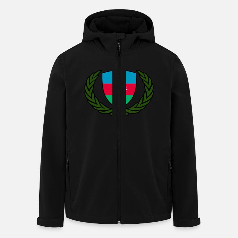 aserbaidschan flagge wappen logo aserbaidschan - Recycelte Männer Softshell-Jacke von Stanley/Stella - Schwarz