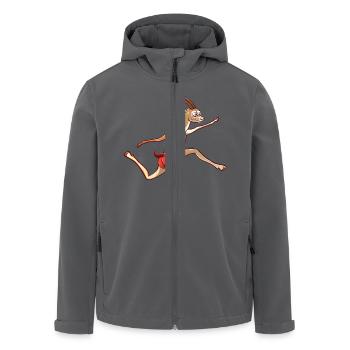 Slender Gazelle Performing a Long Jump - Men’s Recycled Softshell Jacket by Stanley/Stella - black - Front - AI Model Male 185 light (185cm)