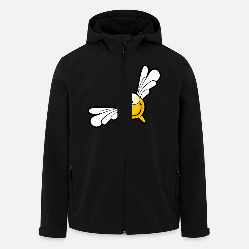 Smiley Dragon Fly - Recycelte Männer Softshell-Jacke von Stanley/Stella - Schwarz