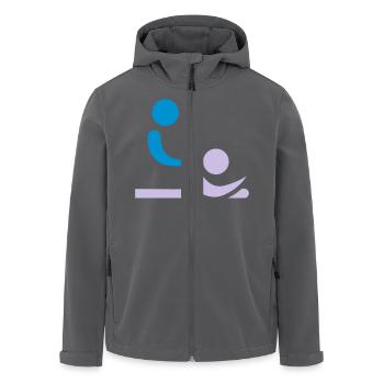 Physiotherapeut - Recycelte Männer Softshell-Jacke von Stanley/Stella - Anthrazit - Vorne - AI Model Male 185 light (185cm)