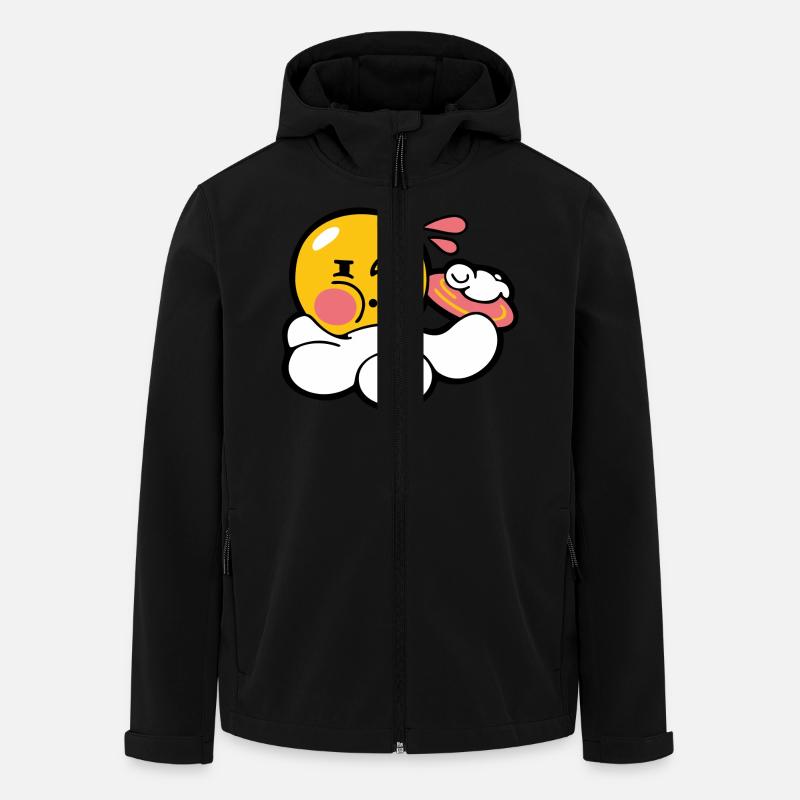 Smiley Discus - Men’s Recycled Softshell Jacket by Stanley/Stella - black