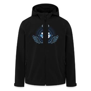 Jubiläum Geburtstag 75 - Recycelte Männer Softshell-Jacke von Stanley/Stella - Schwarz - Vorne - AI Model Male 185 light (185cm)