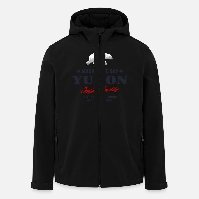 Yukon - Polar Bear - Eisbär - Recycelte Männer Softshell-Jacke von Stanley/Stella - Schwarz