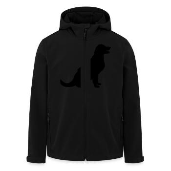 hund_silhouette_01 - Men’s Recycled Softshell Jacket by Stanley/Stella - black - Front - AI Model Male 185 light (185cm)