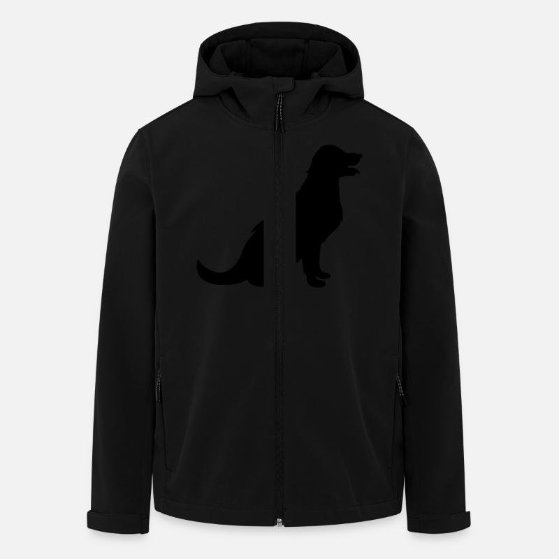 hund_silhouette_01 - Recycelte Männer Softshell-Jacke von Stanley/Stella - Schwarz