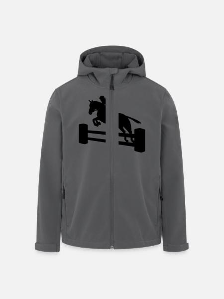 Springreiter einfarbig - Recycelte Männer Softshell-Jacke von Stanley/Stella - Schwarz