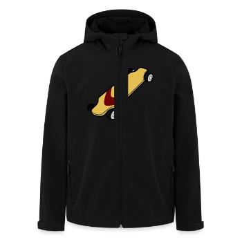 Ein schönes Longboard - Recycelte Männer Softshell-Jacke von Stanley/Stella - Schwarz - Vorne - AI Model Male 185 light (185cm)