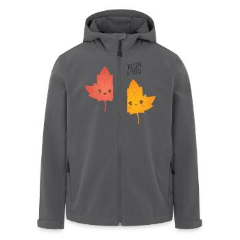 I've Fallen For You - Cute Leaf Love Couple - Veste softshell homme en polyester recyclé Stanley/Stella - noir - Devant - AI Model Male 185 light (185cm)