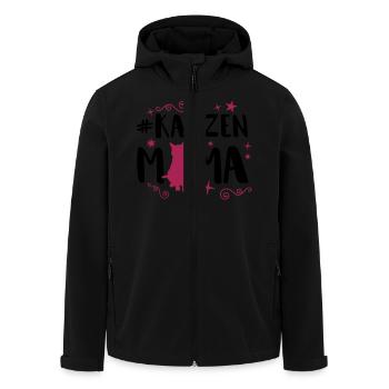 katzen mama - Recycelte Männer Softshell-Jacke von Stanley/Stella - Schwarz - Vorne - AI Model Male 185 light (185cm)