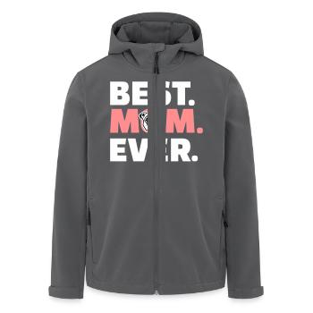 Englische Bulldogge - Recycelte Männer Softshell-Jacke von Stanley/Stella - Anthrazit - Vorne - AI Model Male 185 light (185cm)