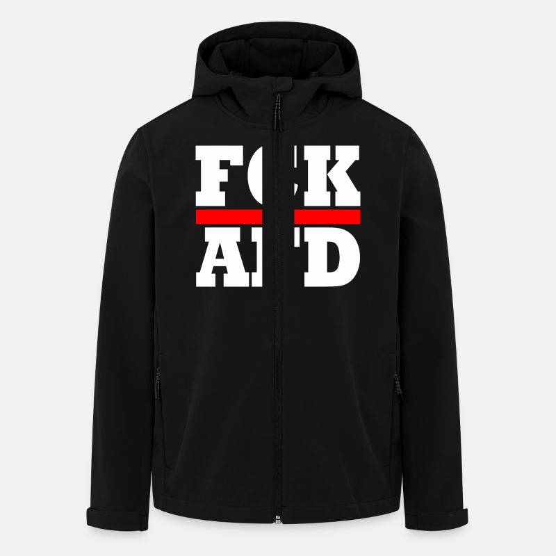 Fck afd - Veste softshell homme en polyester recyclé Stanley/Stella - noir