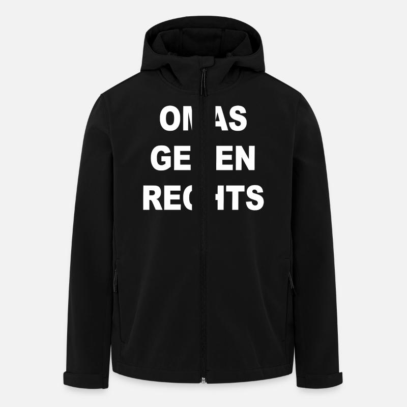 omas gegen rechts - Recycelte Männer Softshell-Jacke von Stanley/Stella - Schwarz