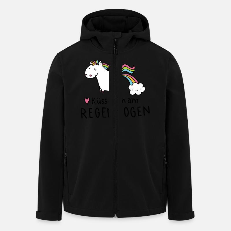 Kü mich am Regenbogen - Recycelte Männer Softshell-Jacke von Stanley/Stella - Schwarz