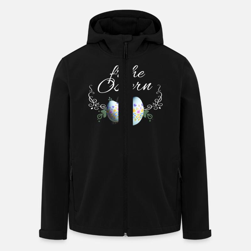 Frohe Ostern Osterei Deko - Recycelte Männer Softshell-Jacke von Stanley/Stella - Schwarz