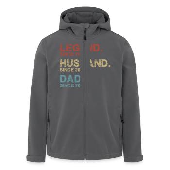 Legend husband dad - Men’s Recycled Softshell Jacket by Stanley/Stella - black - Front - AI Model Male 185 light (185cm)