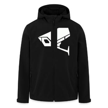 Überwachungskamera - Recycelte Männer Softshell-Jacke von Stanley/Stella - Schwarz - Vorne - AI Model Male 185 light (185cm)