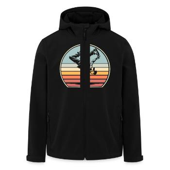Breakdance - Recycelte Männer Softshell-Jacke von Stanley/Stella - Schwarz - Vorne - AI Model Male 185 light (185cm)