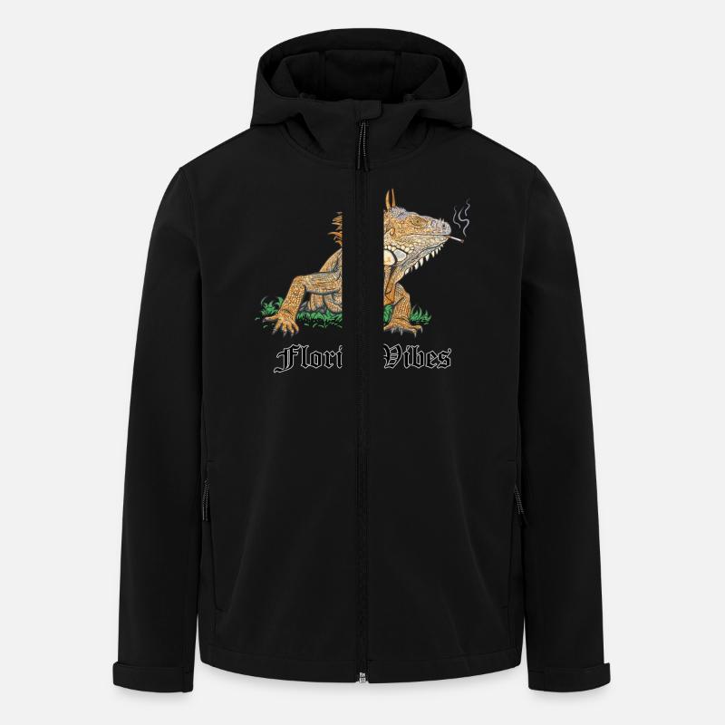 Leguan // Illustration - Recycelte Männer Softshell-Jacke von Stanley/Stella - Schwarz