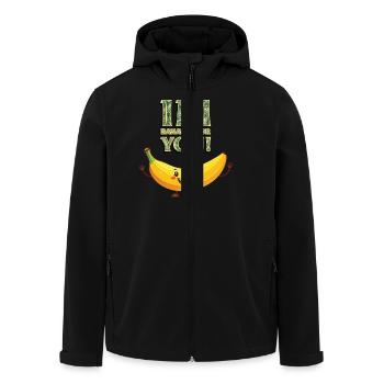 IM bananas for you - Veste softshell homme en polyester recyclé Stanley/Stella - noir - Devant - AI Model Male 185 light (185cm)